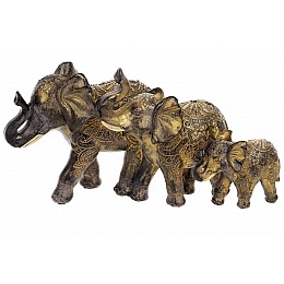 Фігурка інтер'єрна Elephant Family 3 шт. 30x11x15 см BonaDi