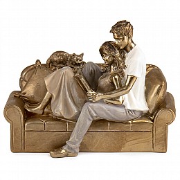 Фігурка декоративна Lefard Soulful evening 22x17x11 см Золотистий (AL186622)