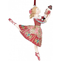 Статуетка-підвіска Балерина бордо з бірюзою 12см DP69116 BonaDi