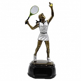 Статуэтка нагородна спортивна Великий теніс жіночий C-2688-B11 FDSO Сірий (33508141)