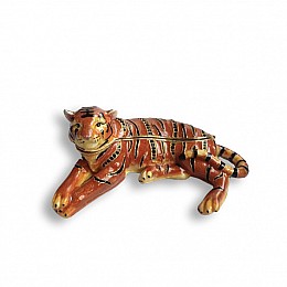 Ларец-Статуэтка Lefard Royal Tiger 11.5х6.5х5 см Оранжевий (AL186458)