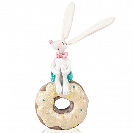 Фігурка інтер'єрна Bunny with donut 20 см Lefard AL117960
