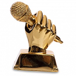 Статуетка нагородна спортивна Мікрофон C-4266-B2 FDSO Золотий (33508301)
