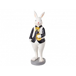 Статуэтка Lefard Пасхальный Кролик в черном 7х7х21 см Белый (AL186556)