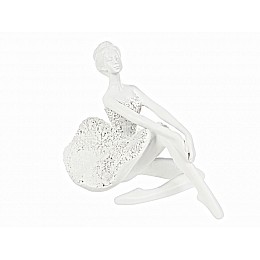 Інтер'єрна статуетка Lefard Ballerina 20х13х14 см Білий AL120200