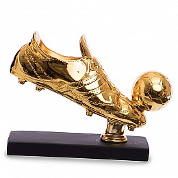 Статуэтка наградная спортивная Футбол Бутса с мячом C-1346-B2 FDSO Золотой (33508183)
