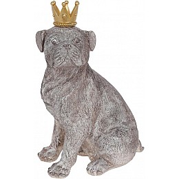 Интерьерная статуэтка Король Собака Bona 14х22.5х33.5 см Серый DP119969