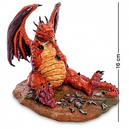 Статуэтка декоративная Красный дракон Veronese AL32495