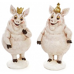 Набір 2 декоративних фігурки Королівські свинки 7х65х135 см Bona DP42075
