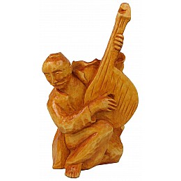 Эксклюзивная статуэтка ручной работы из дерева Cossack Козак Бандурист Бежевый (NA2001-1)