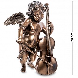 Статуэтка декоративная Ангел с виолончелью Veronese AL32544