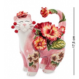Декоративна фігурка Cat flower 17.5 см Pavone AL114011