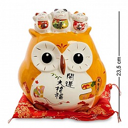 Статуэтка декоративная копилка Owl Lefard AL32597