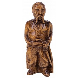 Ексклюзивна статуетка ручної роботи з дерева Cossack Козак Іван Сирко Коричневий (NA3001-1)