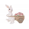 Фігурка інтер'єрна Кролик з тюльпанами 11x5x12 см BonaDi