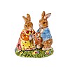 Декоративна фігурка Кролики з кошиком 12 см Lefard AL113893