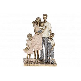 Фігурка інтер'єрна Сімейна пара з дітьми 26х9х18 см BonaDi