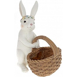Статуетка Bona Easter Bunny зі штучного каменю 22х15.5х26.5 см Кольоровий (DP186288)