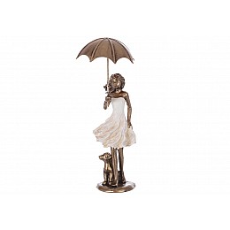 Фігурка інтер'єрна Дівчинка під парасолем 25х11х9 см BonaDi