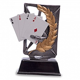 Статуетка нагородна спортивна Карткові ігри C-3156-A8 FDSO Срібний (33508293)