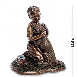Статуетка декоративна Хлопчик з собачкою Veronese AL32488