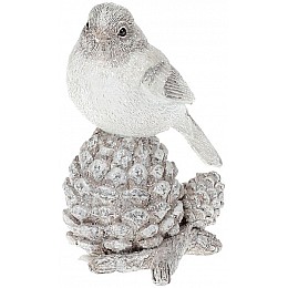 Статуетка Птичка на шишці 13.5 см срібло DP42330 BonaDi