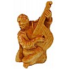 Авторська статуетка ручної роботи з дерева Cossack Козак Бандурист Бежевий (NA2001-2)