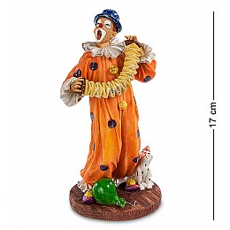 Статуетка Клоун з гармошкою 17 см Veronese AL46568