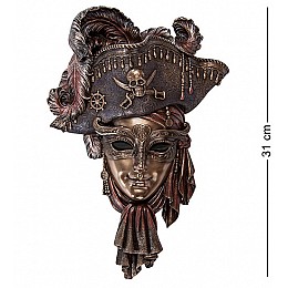 Статуэтка Венецианская маска Пират 31 см Veronese AL46559