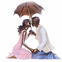Статуэтка Влюбленная пара под зонтом 17 см Lefard AL35807