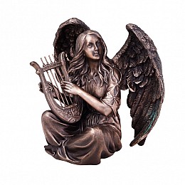 Настольная фигурка Ангел с арфой 18 см AL226525 Veronese