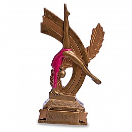Статуетка нагородна спортивна Гімнастика Гімнастка HX4574-B FDSO Бронза (33508275)