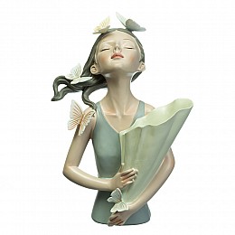 Фігурка Дівчина Girl in gray 32х20х13 см Lefard AL97900 Білий