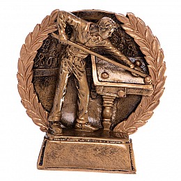 Статуетка нагородна спортивна Більярд Більярдист C-3195-C FDSO Мідний (33508270)