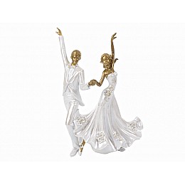 Інтер'єрна статуетка Lefard Весільний танець 35,5 см Білий AL120203