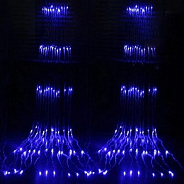 Гирлянда-штора електрична Led Водопад на 240 світлодіодів 3х1.5 м Синя