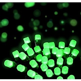 Світлодіодна гірлянда Led на 100 великих матових діодів електрична з контролером зелена