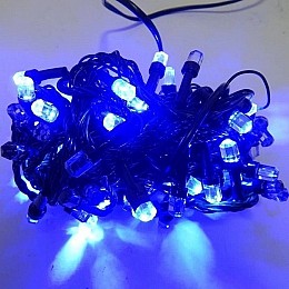 Світлодіодна гірлянда Led Кристали на 100 світлодіодів електрична з контролером синя