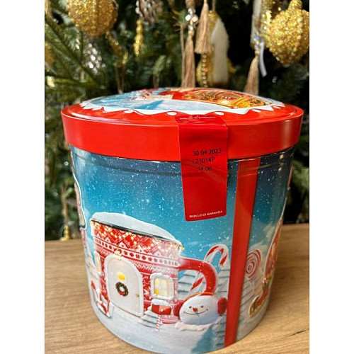 Панеттоне Balocco Panettone Merry Christmas в эксклюзивной жестяной коробке 750г