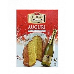 Подарочный набор Duca Moscati Auguri с пандоро и игристым вином