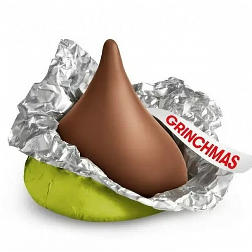 Шоколад Hershey's KISSES Grinch Milk Chocolate Christmas Candy 184 g