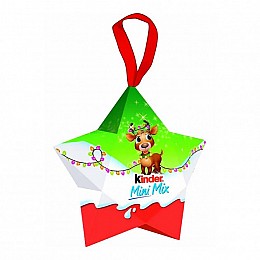  Іграшка на ялинку новорічний набір Кіндер шоколад Kinder Mini Mix Star Green 34 г
