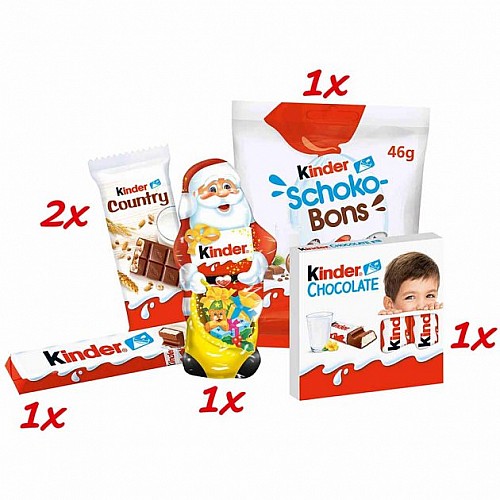 Подарунковий набір солодощів Kinder Mix Носок Санта Клауса 219г