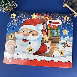 Новогодний адвент календарь Kinder в виде книжки с Дед Морозом 137 г