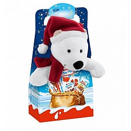  Новорічний набір Kinder Maxi Mix з м'якою іграшкою Білий ведмедик 133 г