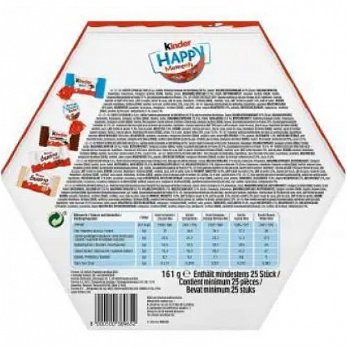 Новогодний набор подарок Kinder Happy Moments Mini Mix 161g