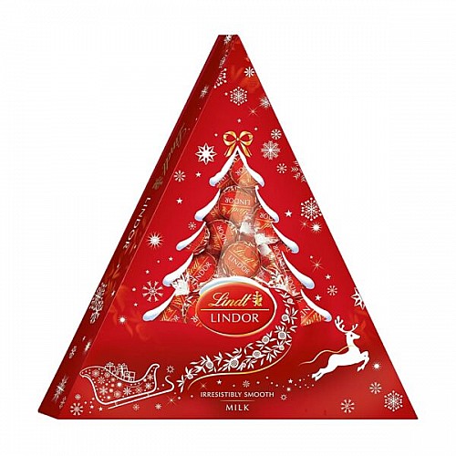 Новорічний набір цукерок Lindt Lindor Milk Chocolate Xmas Tree 125 г