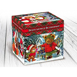  Набір цукерок подарунковий Куб ЛогінСсмак "Ведмедики", 450 г
