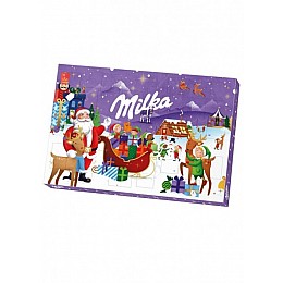  Адвент календар Milka Різдвяний Санта з шоколадними цукерками 200г