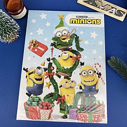  Новорічний адвент календар Minions з шоколадом в 24 віконцях 75 г